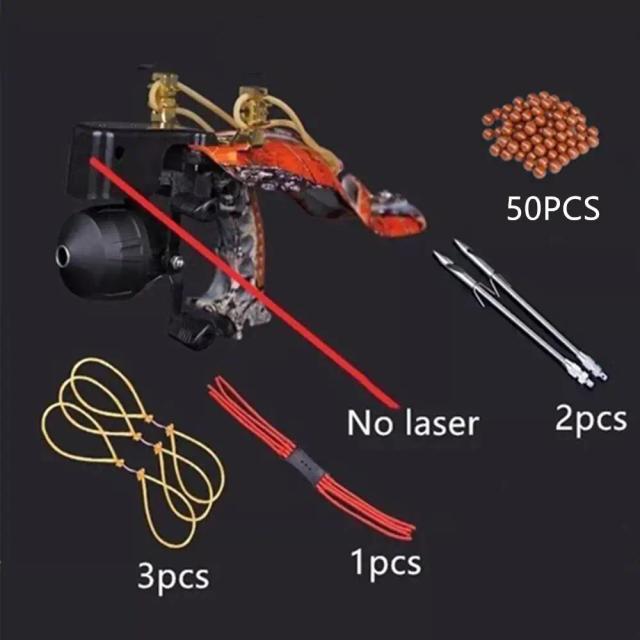 Slingshot Multifuncional com Laser, Dardos e Setas - Brinquedo de Tiro para Caça e Pesca, Catapulta Profissional e Bestas