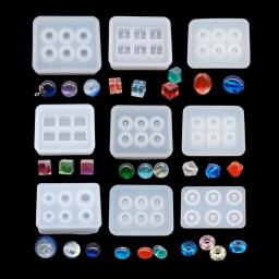 SNASAN-Molde De Silicone para Contas De Jóias, 6 Compartimento De Resina Epóxi Molde, Handmade DIY Material, Cubo Bola, 9mm, 12mm, 16mm - Image 1
