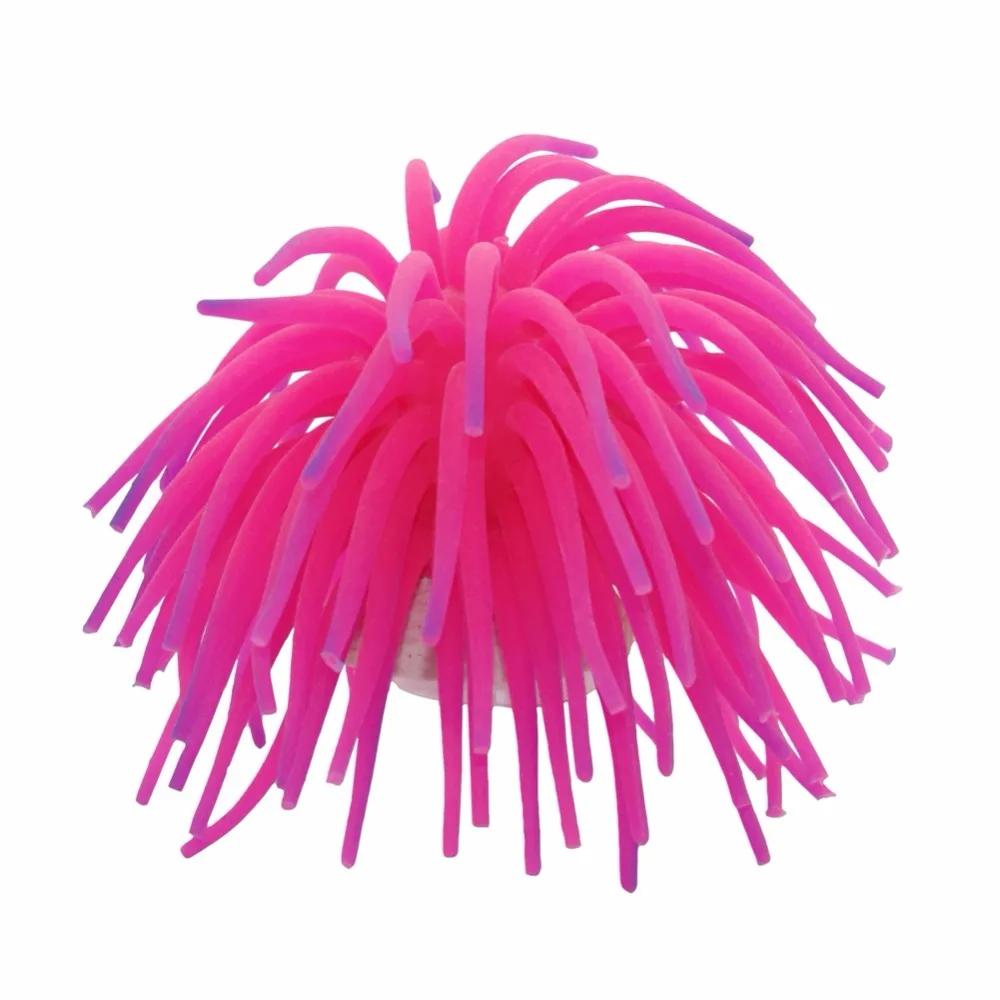 Simulação de aquário artificial, enfeite falso de silicone para tanque de peixes, plantas, aquário, minicasa do mar, ornamento de anemone - Image 1