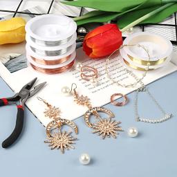 0.2-1mm fio de cobre fio de metal fio de jóias diy ouro/prata/rosa ouro artesanato fio para fazer jóias pérolas grânulo brinco ofício - Image 5