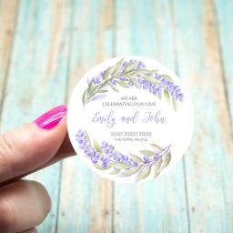 Adesivo com design personalizado, adesivo com logo para festa de aniversário, casamento, etiqueta autoadesiva - Image 2