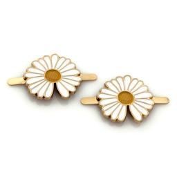 2 pçs metal pequena margarida flor fivela moda fecho para artesanato de couro saco correia alça ombro vestuário sapatos acessórios - Image 3