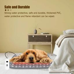 Almofada de calor do animal estimação esteira de aquecimento elétrica cama do cão de estimação filhote de cachorro mais quente inverno quente cobertor almofada à prova dwaterproof água - Image 1