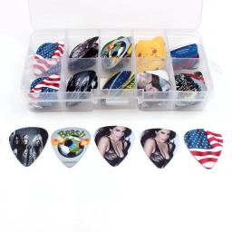 Soach conjunto de palhetas para guitarra 10 grades, 1 par de palhetas para violão dos desenhos animados, 1 conjunto com 50 peças - Image 3