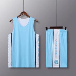 Camisa de basquete dupla face conjunto invertido basquete uniforme masculino impresso esportes terno ambos os lados camisa de treinamento shorts personalizado - Image 2