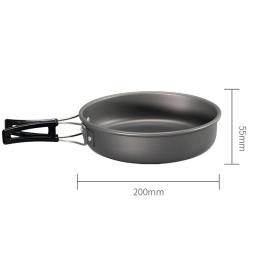 Panela exterior antiaderente portátil, frigideira de acampamento Panelas únicas, utensílios de alumínio, cozinha de viagem de caminhada - Image 6
