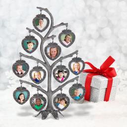 Árvore genealógica Photo Frame com 12 fotos, desktop família, quadros decorativos quadros, prata antiga, liga de zinco, artesanato retro - Image 3