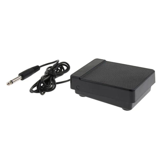 Pedal Sustentável Preto para Piano Eletrônico com Baixo Ruído e Base Antiderrapante para Teclados de 61 e 88 Teclas