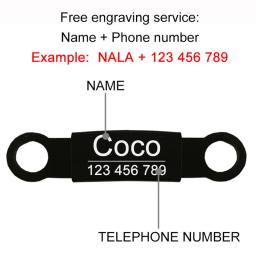 Etiquetas de identificação para animais de estimação, aço inoxidável personalizado para cães pequenos, gatos, gravados personalizados, placa de identificação, acessórios para coleira - Image 3