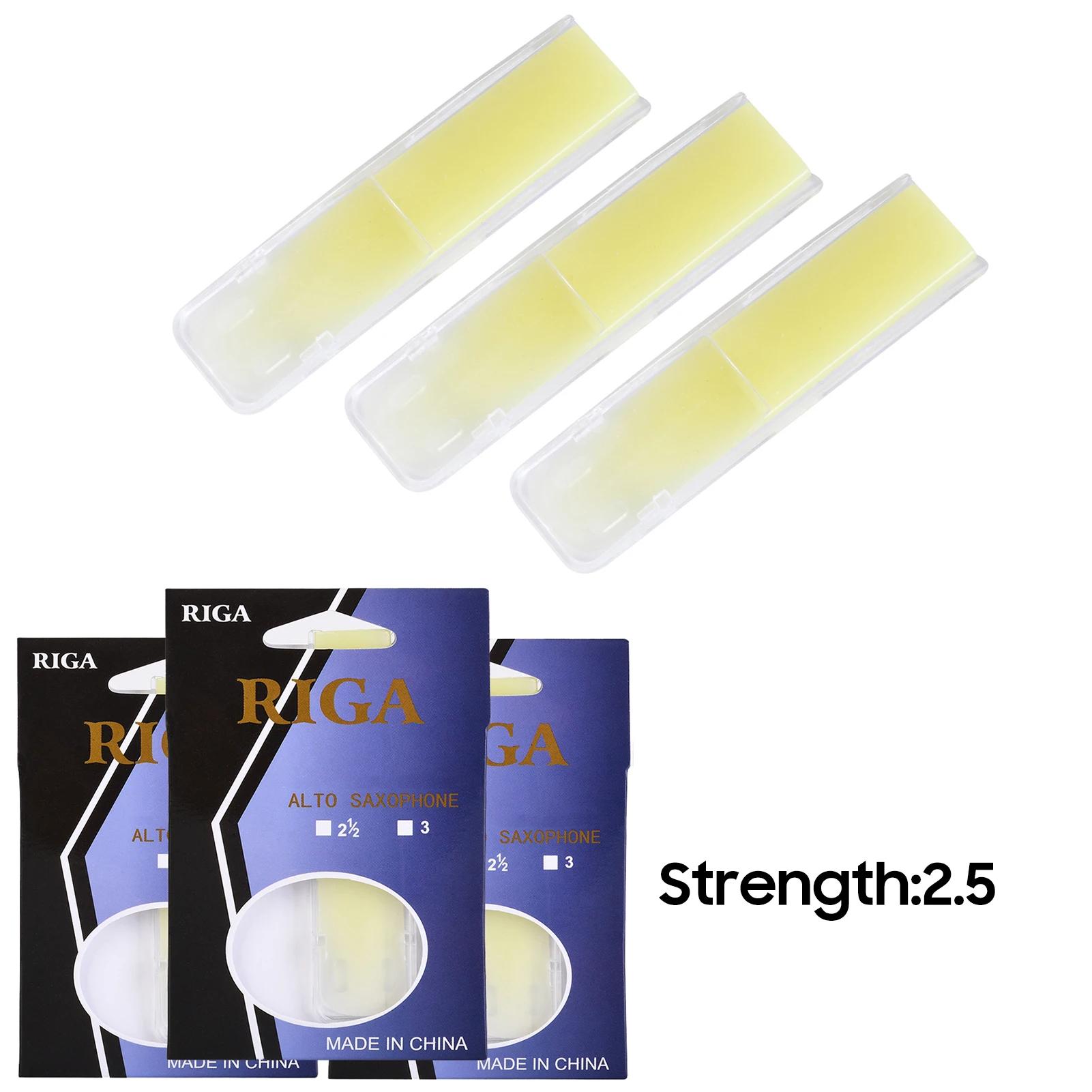 RIGA-Alto saxofone Reeds, Sax Resina Reed, Saxofone Acessórios, Força 2.5, 2.0, 1.5, 3pcs - Image 1