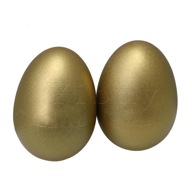 Conjunto de 2 Ovos de Maracas de Prata para Crianças - Misturador de Percussão 40mm