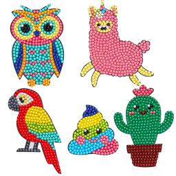 5/12 pçs bonito dos desenhos animados princesa animal gem 5d diamante pintura kits adesivos de mosaico arte artesanato crianças crianças brinquedos iniciantes - Image 5