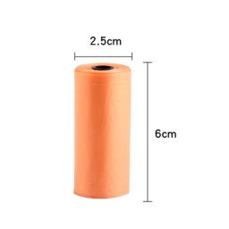 1/5 rolo biodegradável saco de cocô de cão de estimação zero resíduos sacos de cocô de cão dispensador produtos para animais de estimação cães saco de cocô de maca - Image 5