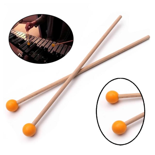 Par de Baquetas de Percussão para Xilofone e Marimba com Comprimento de 365mm