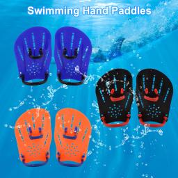 Profissional de natação mão pás fin resistente à água paddle webbed mergulho luvas ajustáveis para o treinamento aquático atualizar - Image 2