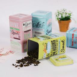 Caixa organizadora para selo de grãos de café, caixa quadrada para doces, biscoitos, café e chá - Image 1