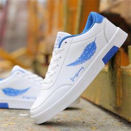 Tênis casual masculino, respirável com pena para área externa, sapatos com estampa de pena, para homens, 2019 - Image 6