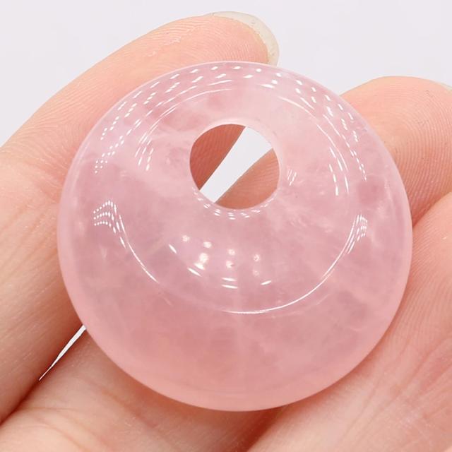 Contas Grandes de Pedra Natural Semi-Preciosa para Jóias DIY: Colares, Pulseiras e Brincos com Furos de 25mm