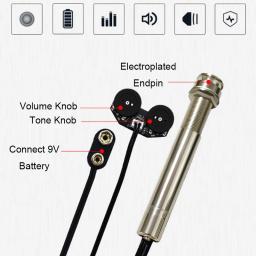 Captador ativo da guitarra com botões de volume de tom piezo macio 9v bateria para guitarras clássicas folclóricas acústicas - Image 2