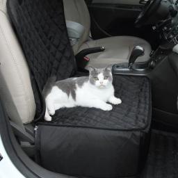 Capa protetora para banco de carro para cachorro, capa de assento para carro 2 em 1 para cães, cesta com tecido à prova d'água para cães no carro - Image 2