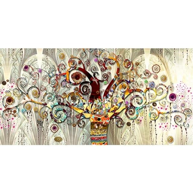 Pintura a Óleo "Árvore da Vida" de Gustav Klimt: Impressão Moderna para Decoração de Sala de Estar e Casa