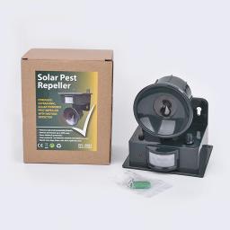 Jardim ao ar livre solar pássaro repeller ultra sônico sônico dissuasor scarer animal gato cão raposa repelente aves repelir ferramenta pir sensor - Image 2