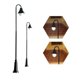 Miniatura Street Lamp Modelo, Luzes LED, HO Trem Ferroviário, Construção Cena Layout Material, Diorama Kits, 12V, 4.6-13.7cm, 3Pcs - Image 2