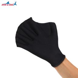 Luvas de natação mergulho nadadeiras mão formação dedo webbed luvas resistência ajuste paddle treinamento luvas esportes aquáticos - Image 6