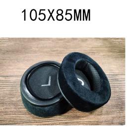 Almofadas de orelha 90x70mm 100x80mm da espuma da memória da tela de veludo para akg para hifiman para ath para philips ou ath m50x hyperx fones de ouvido preto - Image 3