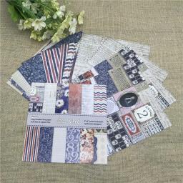 24 folhas de 6 "x6" azul e vermelho fundo jardim padrão de papel scrapbooking pacote de papel artesanal artesanato papel almofada de fundo artesanal - Image 2