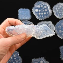 SNASAN-Molde de Silicone para Nail Art, minúsculos grânulos, flor, urso, folha, Shell, golfinho, ferramenta DIY, UV resina epóxi caixa - Image 4