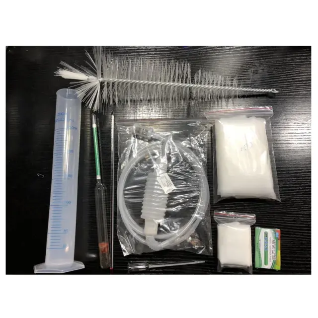 Kit Completo para Limpeza de Vinho e Cerveja Caseira: Sifão Semiautomático, Termômetro Brix e Papel de Teste Inclusos