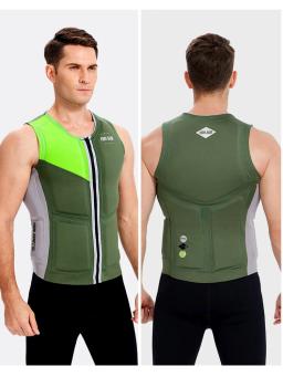 Colete salva-vidas para esportes aquáticos, colete para ski, resgate e natação, neoprene com zíper - Image 2