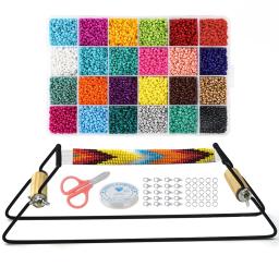 Kit criativo Metal Bead Loom, tecelagem Beading Loom para pulseira de jóias, máquina de tricô DIY, ferramenta de tricô artesanal - Image 1
