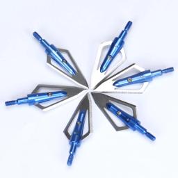 2 cores 100 grainarchery broadhead lâmina de aço inoxidável ampla para arco composto caça tiro acessórios do esporte - Image 1
