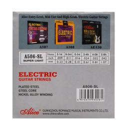 Alice a506sl super leve cordas de guitarra elétrica aço inoxidável liga níquel corda da guitarra ferida - Image 2