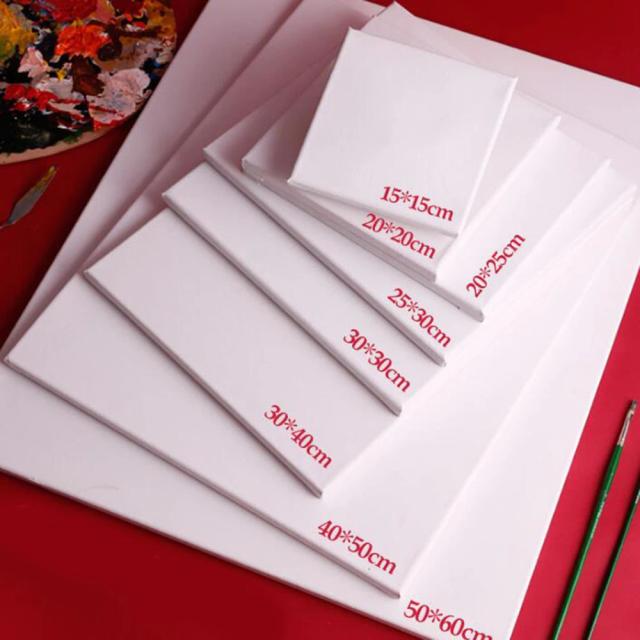 Quadro de Lona em Branco com Moldura de Madeira para Pintura a Óleo - Kit DIY de Pintura por Números para Escolas e Artistas