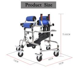 Equipamento de Reabilitação para Crianças, 6 Rodas de Freio Unversal, Suporte para Caminhada, Ajuda Crianças com Deficiência, Treinamento Hemiplegia, Walker Aid - Image 3