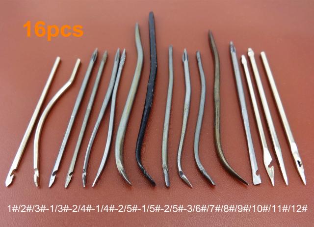 Conjunto Profissional de Agulhas de Costura com 16 Peças para Artesanato e Sapateiro