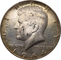 Moedas de cópia prateadas, Estados Unidos 1964 D Coin, America Liberty 1, Half Dollar, EUA Metal, China Casting, Cupronickel, 1, 2 - Image 3