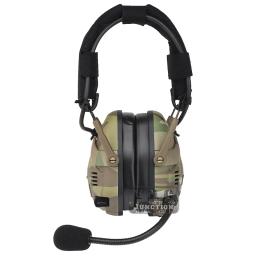 Tático militar redução de ruído comunicação fone ouvido conjunto bluetooth orelha muffs com capacete ferroviário montagem kit - Image 3