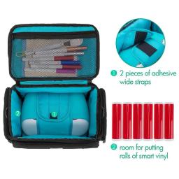 Bolsa de transporte para alegria-estojo de transporte para alegria e conjunto de ferramentas-bolsa com seções de armazenamento de suprimentos-pressa de calor doméstica stora - Image 5