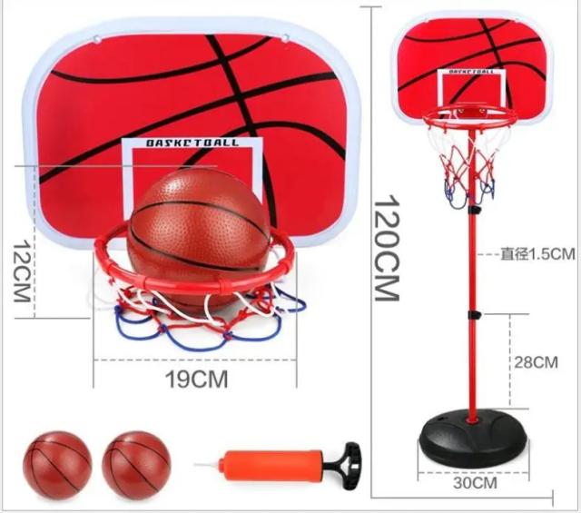 Bola de basquete ajustável com acessórios para treino em diferentes alturas de 1.2 a 2.0 m, ideal para esportes ao ar livre