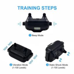 Coleira de treinamento remoto para cães, comportamento de obediência, eletrônica, estática, anti-ponte, choque eletrônico, coleira eletrônica, estimulação sem casca - Image 4