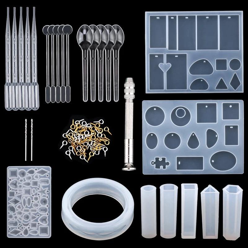 Silicone Epoxy Resin Mold Set, Ferramentas De Fundição De Jóias, Resultados De Brinco, Epóxi DIY Suprimentos - Image 1