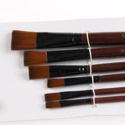 Conjunto de escovas de guache com 6 peças, de nylon e acrílico, para materiais artísticos, conjunto de aquarela - Image 6