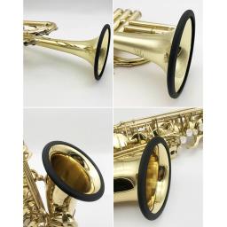 Saxofone mute anel protetor de sino silicone saxofone mute dampener substituição para alto sax amante musical, preto t4mf - Image 3