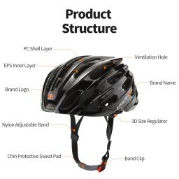 RION-Capacete Ultraleve de Ciclismo para Homens, MTB Caps, Capacete de Mountain Road, Capacetes de Bicicleta, Bike Wear, Esportes ao ar livre, Chapéu Seguro - Image 4