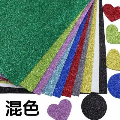 EVA Foam Sponge Paper, Glitter Flash, ouro, artesanato, folhas de papel, jardim de infância DIY, 2mm, 10pcs - Image 1