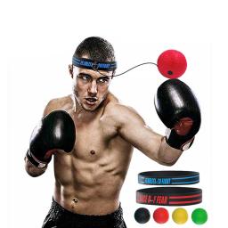 Boxe soco bola pontapé boxe reflex bola cabeça banda luta velocidade formação muay tai mma equipamentos de exercício acessórios - Image 2